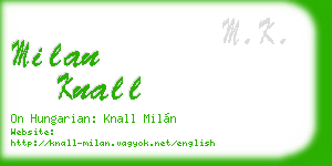 milan knall business card