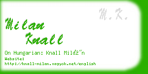 milan knall business card